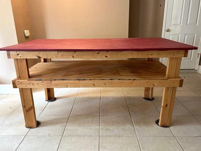 OVERSIZED WORK WOOD TABLE