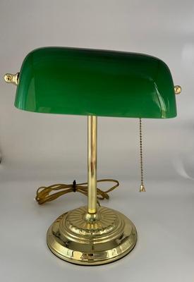 DESK LAMP w/ Glass Shade