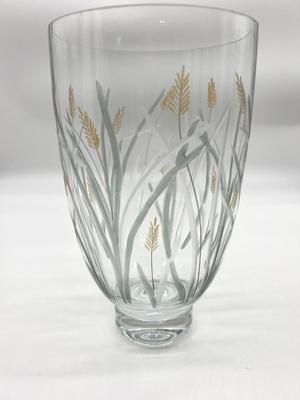 Vintage Engravedâ€œWheat Grass Harvestâ€ Vase.