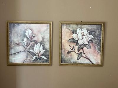 Magnolia & Flower Picture Pair