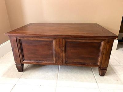 Dark Wood Storage Coffee Table *Read Details