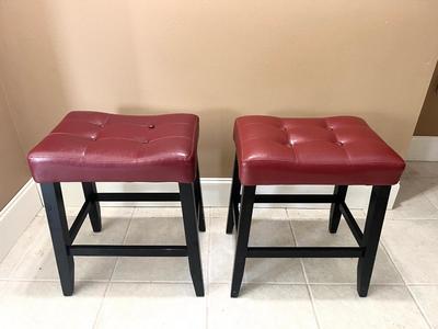 Maroon Bar Stool Set