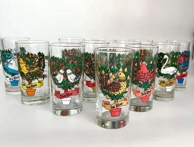 Complete 12 Days Of Christmas Glasses