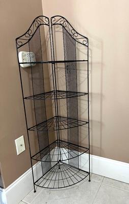 Black Metal Corner Shelf