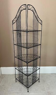 Black Metal Corner Shelf