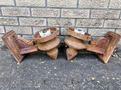 New Orleans Salvaged Vintage Cast Iron Lights