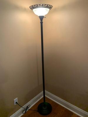 Black Torchere Floor Lamp
