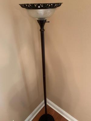 Black Torchere Floor Lamp