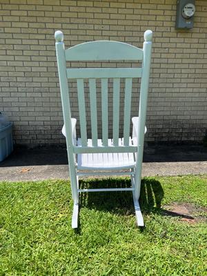 White Rocker With Cushion