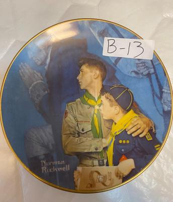 Norman Rockwell Boy Scout 9" Decorator Plate Avon Fine China by Enoch Wedgwood