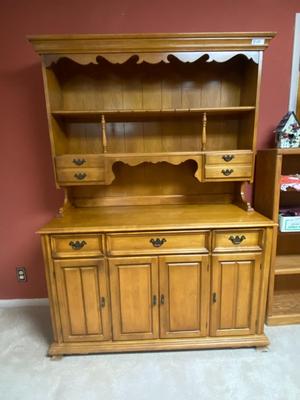 Ethan Allen Maple 2 PC China Cabinet