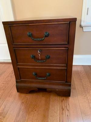 Wooden File Cabinet With Keys