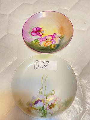 Two Floral German 6" Salad Plates
