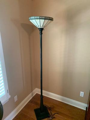 Floor Lamp With Stained Glass Shade