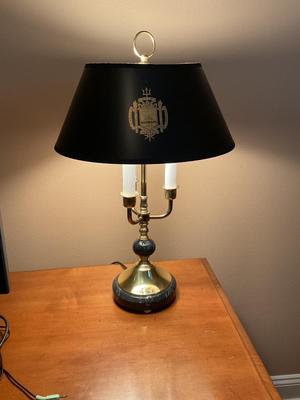 U.S. Naval Academy Brass and Marble Table Lamp