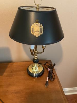 U.S. Naval Academy Brass and Marble Table Lamp
