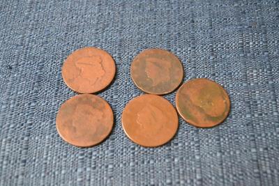 LOT 406. ANTIQUE ONE CENT COINS