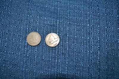 LOT 464. TWO 1857 FLYING EAGLE ONE CENT COINS