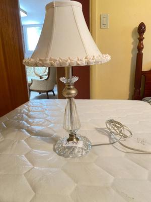 Fancy Lead Crystal Dresser Lamp