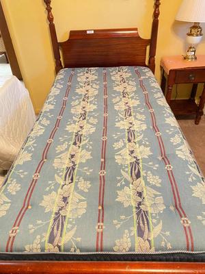 Vintage Cherry Solid Wood Twin Bed Beautiful Accorn Accent