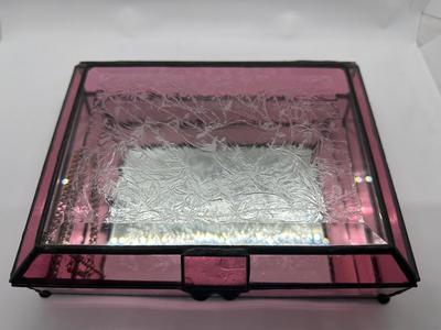 Pink Stained Glass Jewelry Box