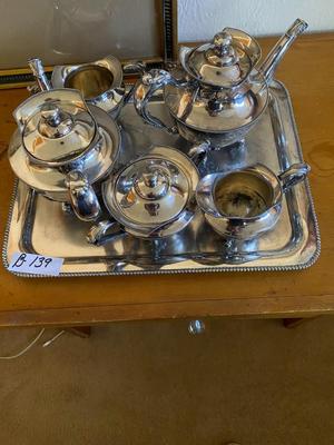 6 Pc Barbour Silver Quadruple Tea Set