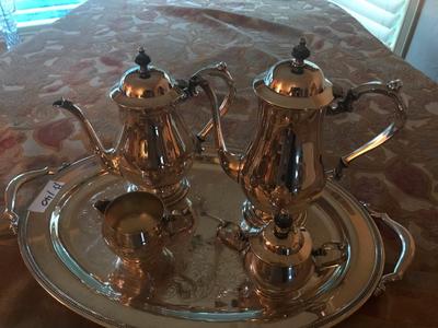 6 Pc Silverplate Tea Set
