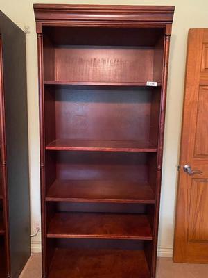 Nice 5-Adjustable Shelves Dark Cherry Finish Bookshelf