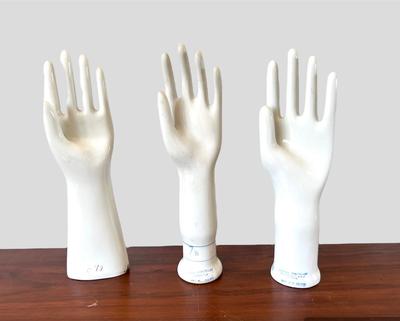 Vintage Bisque Porcelain Glove Mold USA