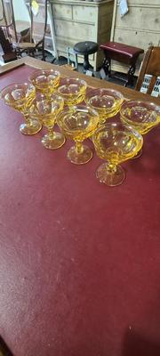 8 Gold Dessert Dishes / Bowls - Measure 4 3/4 inches tall and diameter