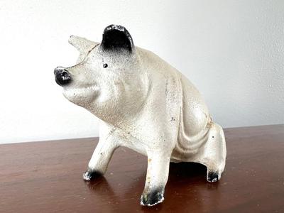 VINTAGE CAST IRON  PIGGY BANK **BONUS**