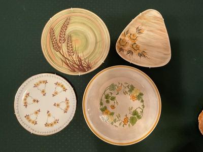 (2) Hand-painted and (2) Decorative Plates