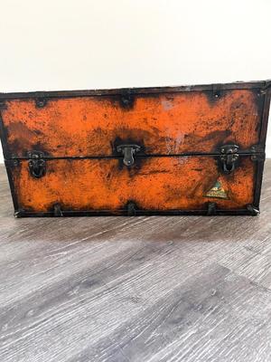 Vintage Flat Top Steamer Chest
