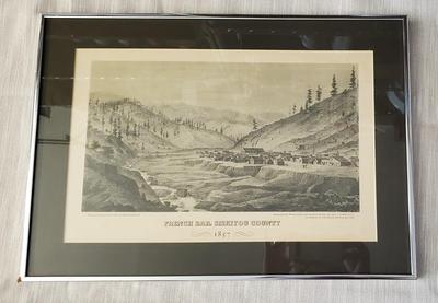 Lithograph, French Bar Siskiyou County 1857