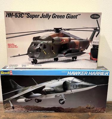 Hawker Harrier & Sikorsky HH 53C Scale Models