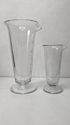 Antique Etched Measuring Beakers
