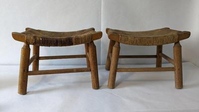 Wicker Seat Milking Stools