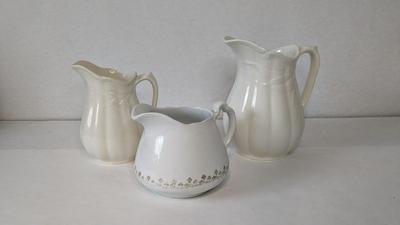 White Ironstone Pitchers