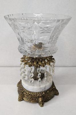 Small Cut Glass and Gold Tone Epergne 