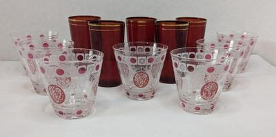 Red Glass Tumbler Assortment