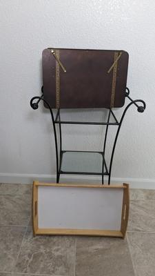 Glass and Iron Shelf and Trays