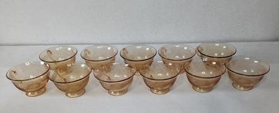 Fostoria Glass Vesper Amber Tea Cups