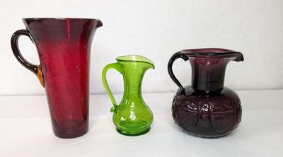 Colorful Glass Pitchers