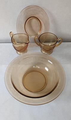 Fostoria Glass Vesper Amber Serveware