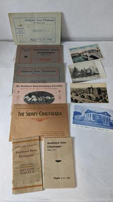 Iowa Chautauqua Early 1900's Ephemera and Postcards