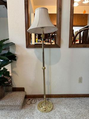 FLOOR LAMP AND A FAUX PLANT