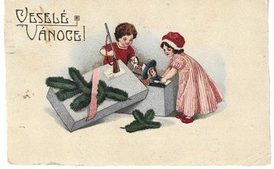 Foreign Christmas Card with Children