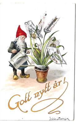 New Year Card with Gnome