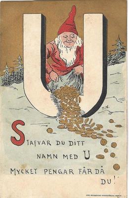 Foreign Greeting Card with Gnome