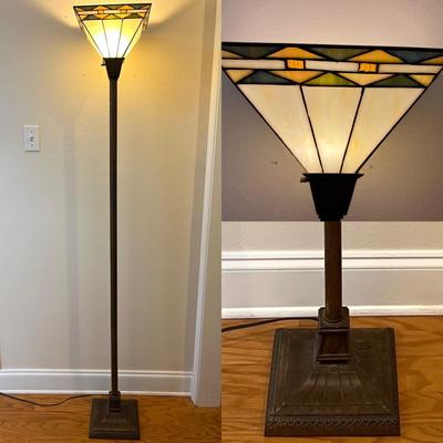 Tiffany Style 3 Way Floor Lamp